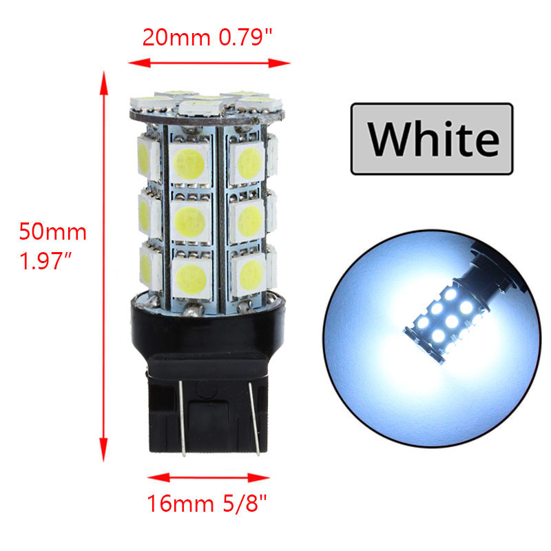 2 pcs Universal LED Light Bulb for Honda Toyota Nissan Automobile Car Brake Lights Vehicle Rear Tail Lamp DC 12V Base Type 7443 W21/5W T20