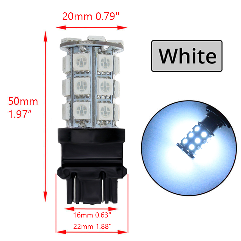 2 pcs Universal LED Light Bulb for Ford Automobile Car Brake Lights Vehicle Rear Tail Lamp Indicator DC 12V Base Type 3157 P27/7W T25