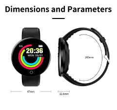 RichRipple D18 Smart Watch Heart Rate/Blood Pressure/Blood Oxyge Monitor Smart Bracelet Wristband Fitness Tracker Waterproof SmartWatch