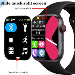 RichRipple T55 Pro Max 2 in 1 Smart Watch&Earphones Men Women Bluetooth Calling Blood Pressure Heart Rate Monitor Sports Fitness Bracelet Smartwatch+Free Gift Bluetooth Earphone