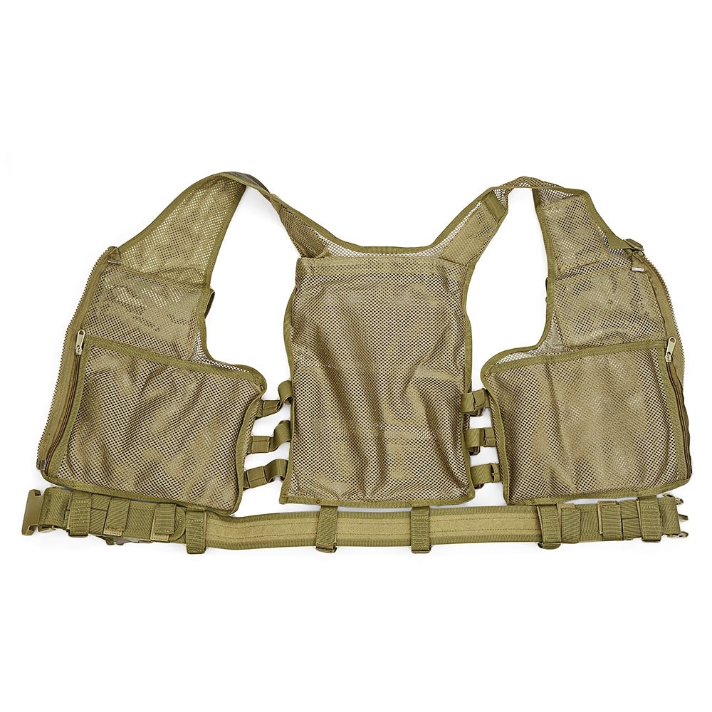 Tactical Paintball Military Assault Shooting Hunting Molle Vest with Holster