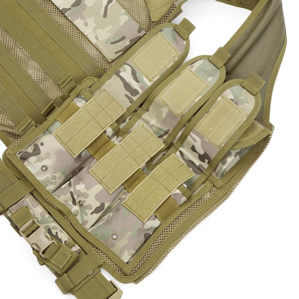 Tactical Paintball Military Assault Shooting Hunting Molle Vest with Holster
