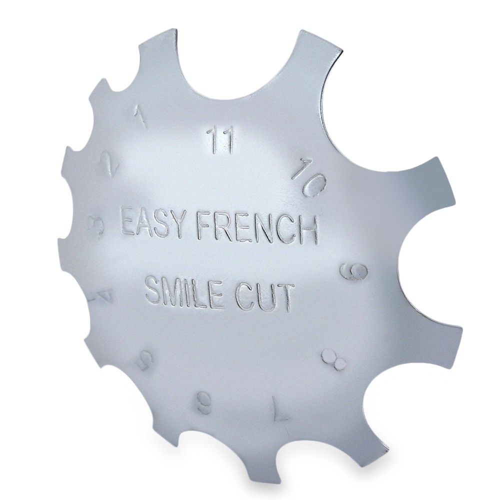 Metal Nail Cutter Edge Smile Line Trimmer Template