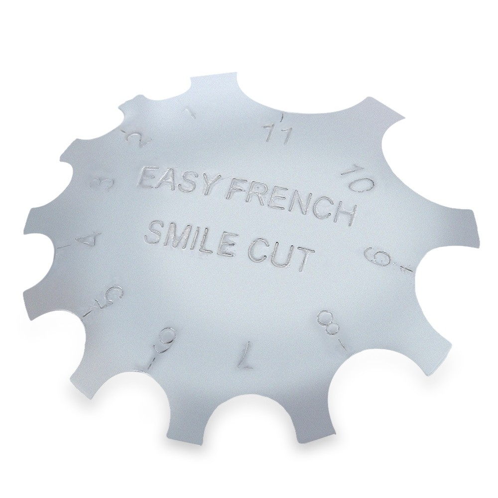 Metal Nail Cutter Edge Smile Line Trimmer Template