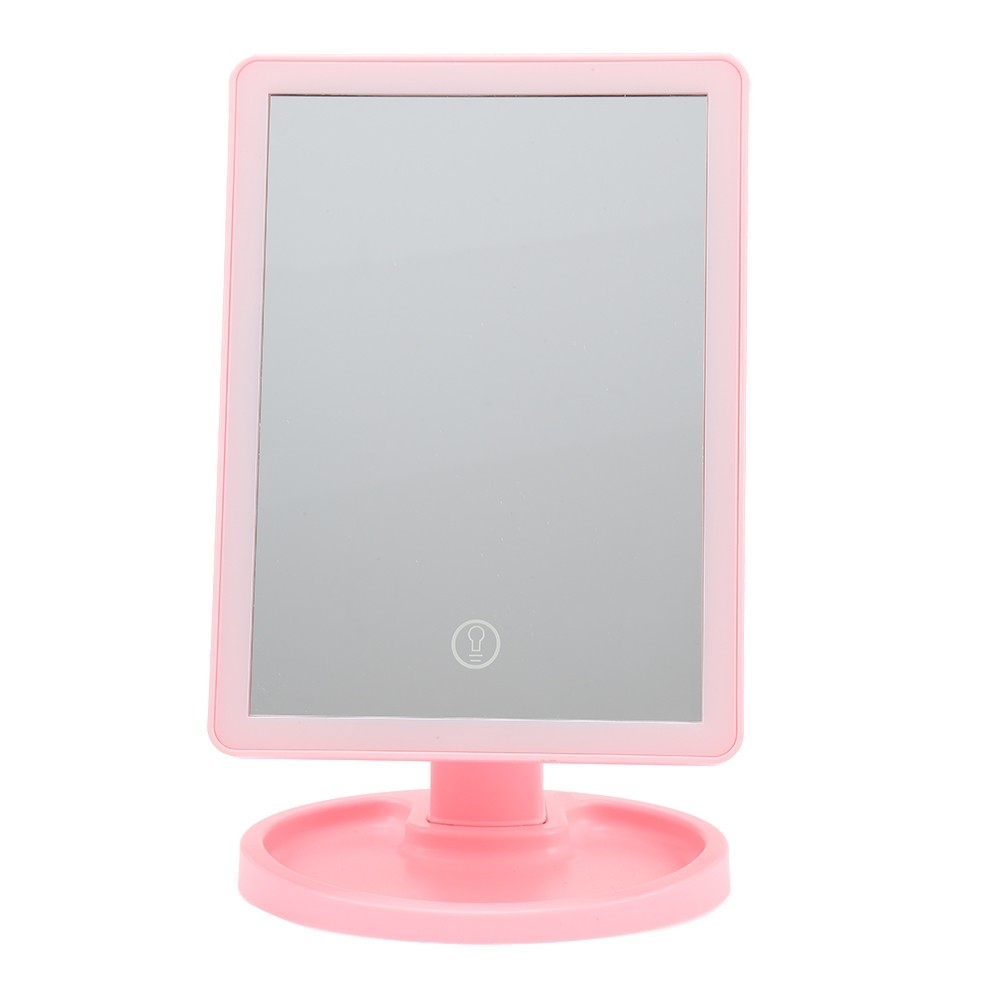 Touch Screen LED Desktop Makeup Mirror with Round Base Plate