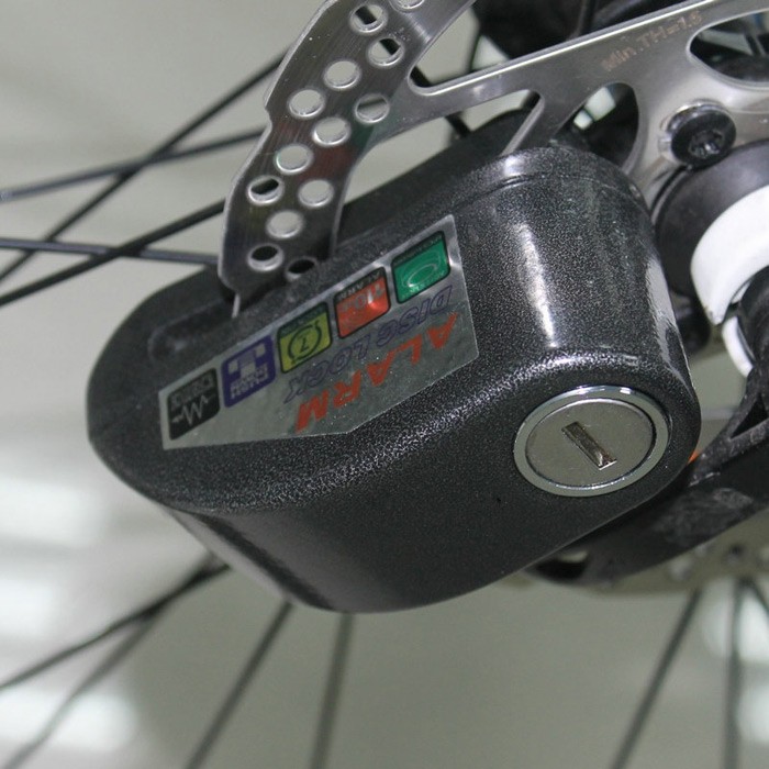 Iztoss l1003r 7.0mm pin diameter waterproof anti-theft alarm disc brake lock