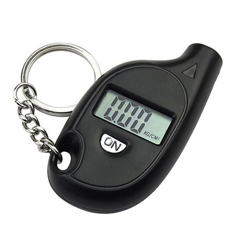 Mini Portable Digital LCD Tire Tyre Wheel Air Pressure Gauge Tester Keychain for Car