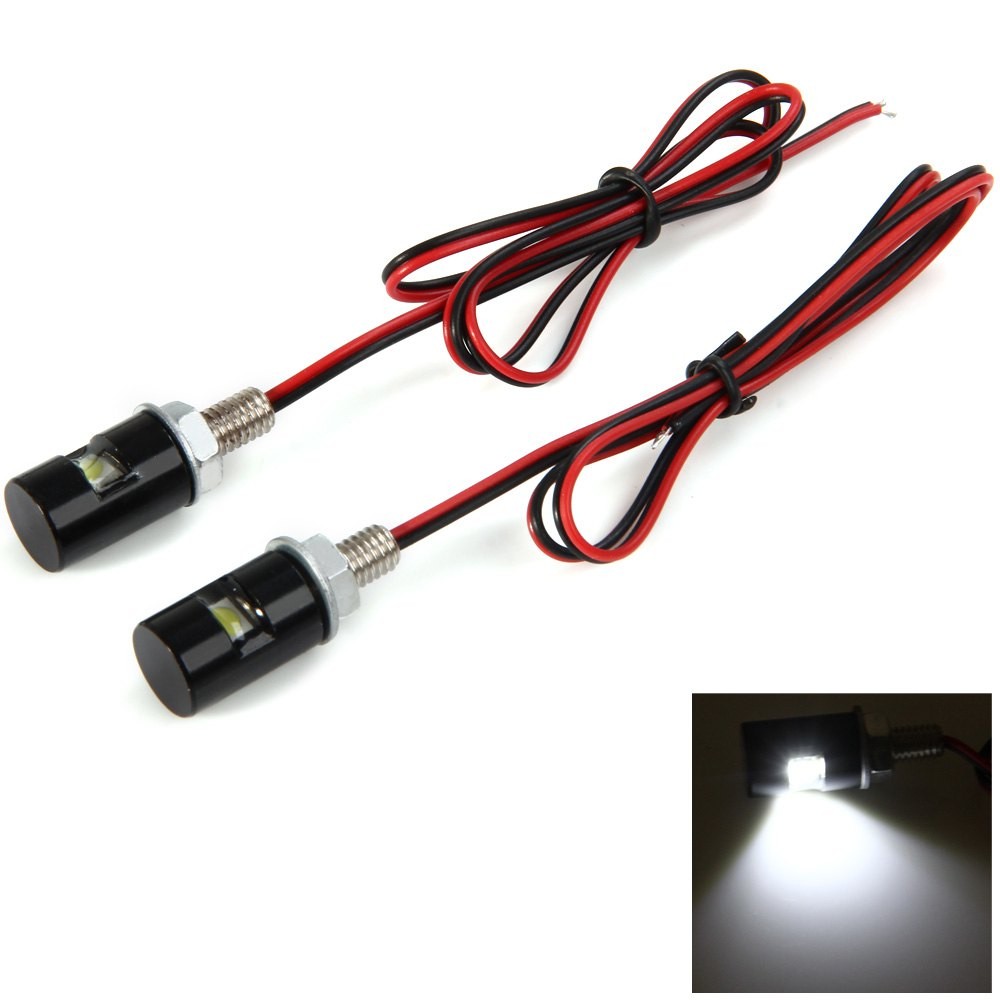 2Pcs LED Car Auto Motorcycle License Plate Light 12V Motorbike Lamp for BMW Honda Yamaha Suzuki