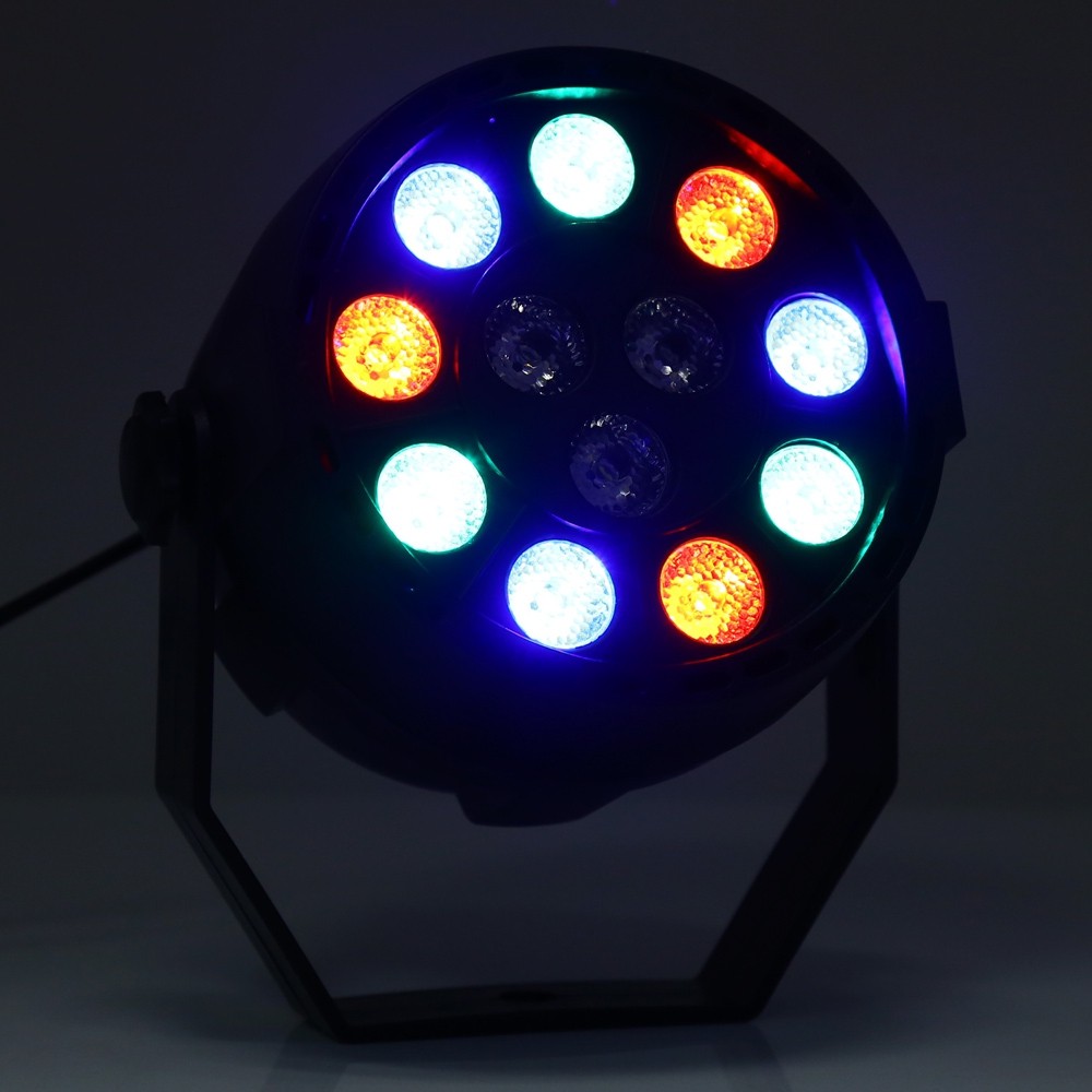 Lightme RGBW 12 LEDs Digital Display Par Light Stage Lamp with Remote Controller