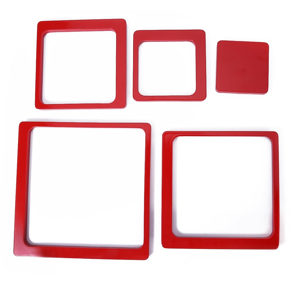 5pcs Square Photo Frame Wooden Combination Art Hanging Wall Home Decoration