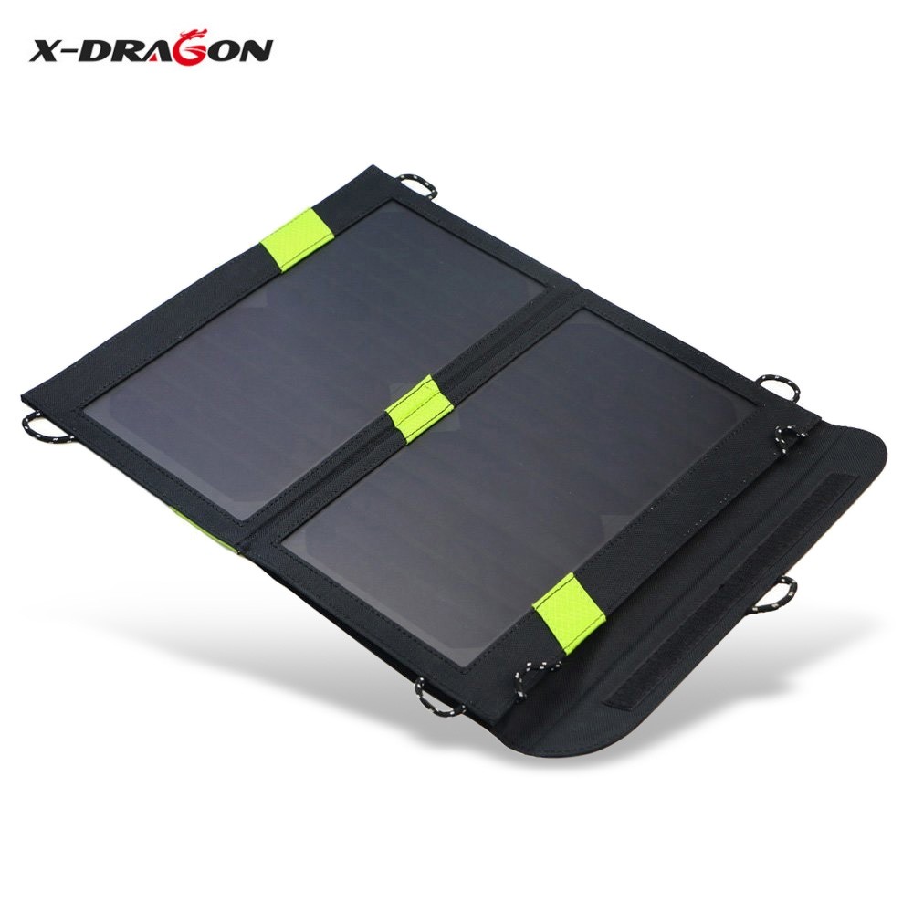 X-DRAGON 5V 1.6A 14W High Efficiency Portable Sun Power Solar Panel Charger Folding Charging Bag
