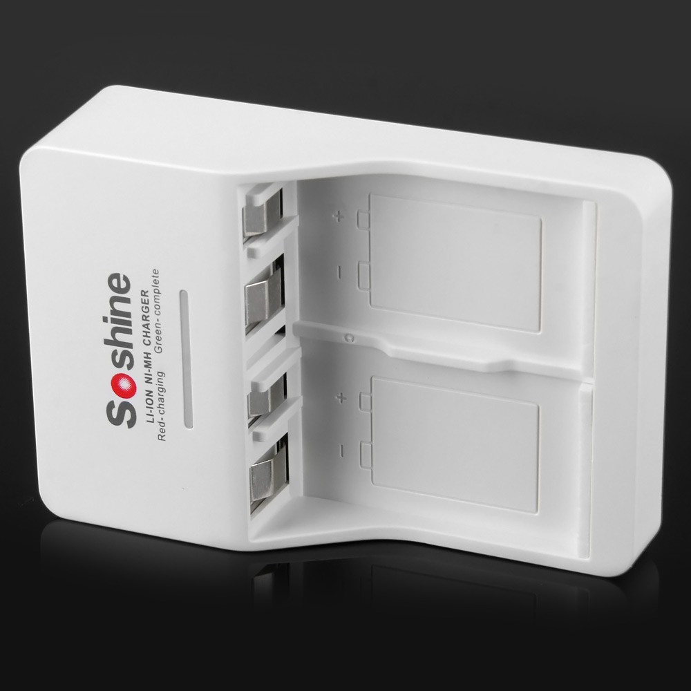 Soshine V1 9V Li-ion Ni-MH Battery Charger with 2 Slot - 250V