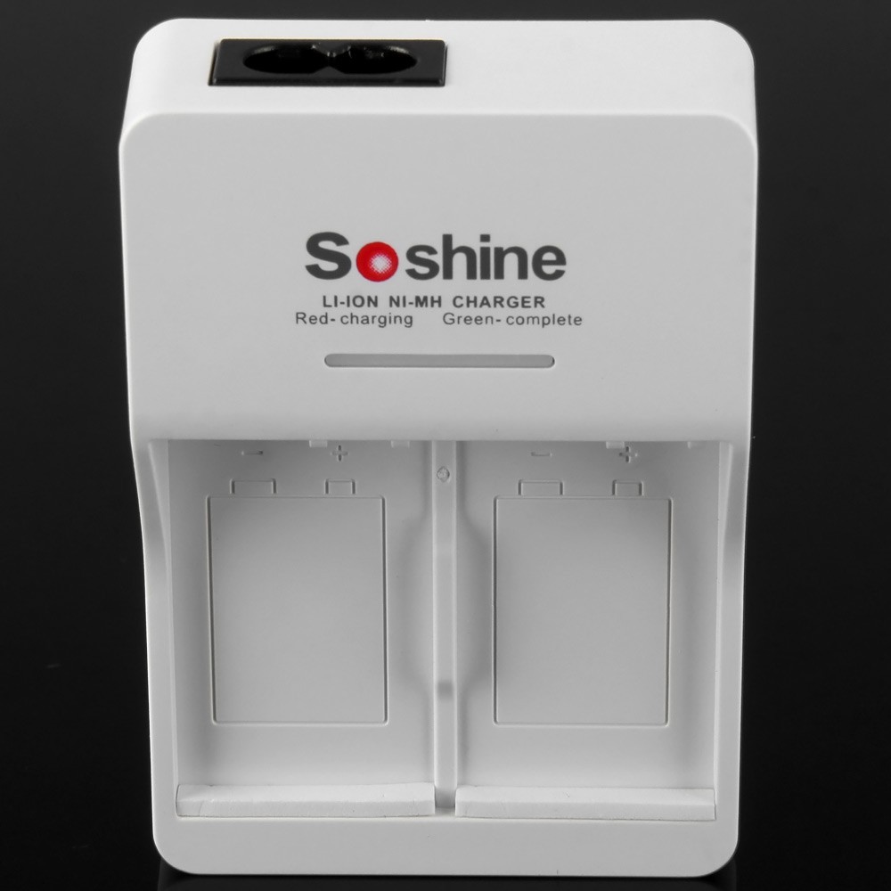 Soshine V1 9V Li-ion Ni-MH Battery Charger with 2 Slot - 250V