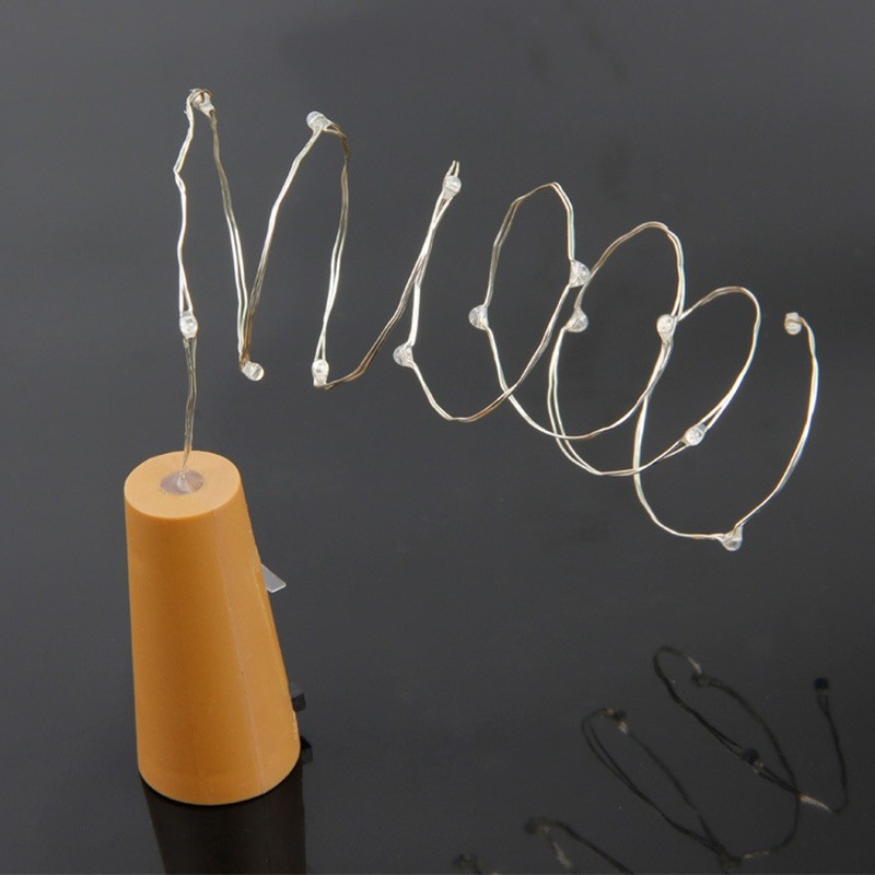 Jueja Multicolor LED Sliver Wire String Light with Bottle Stopper for Glass Craft Valentines Wedding Decoration Lamp Party