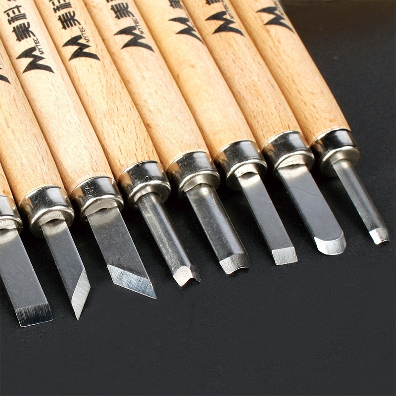 meike Wood Carving Chisels Tools Woodworking Engraving Knife Tool 12pcs