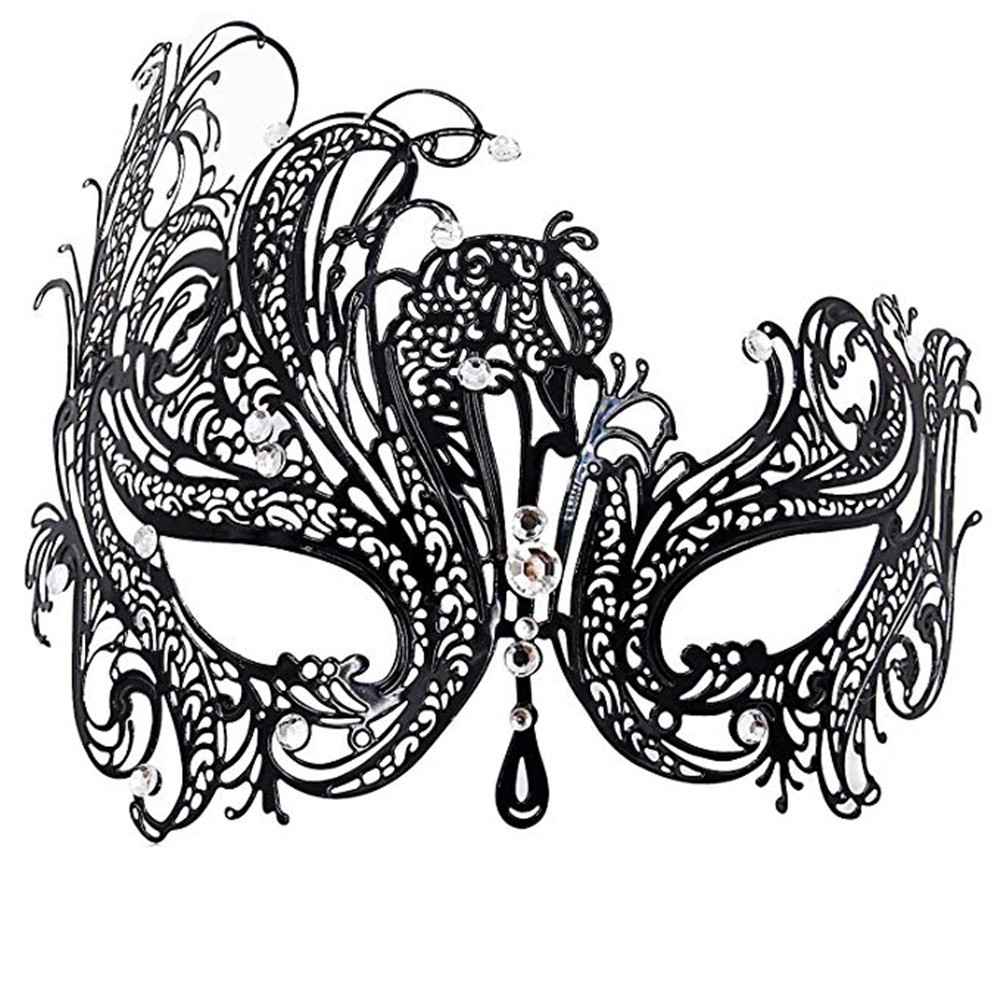 Halloween Masquerade Mask for beauty Women Metal Mask Shiny  Rhinestone Mask