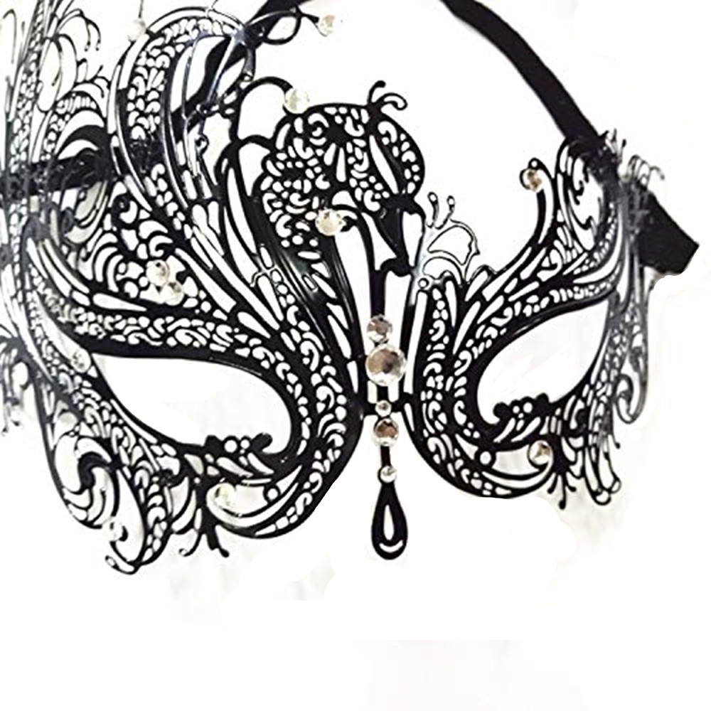 Halloween Masquerade Mask for beauty Women Metal Mask Shiny  Rhinestone Mask