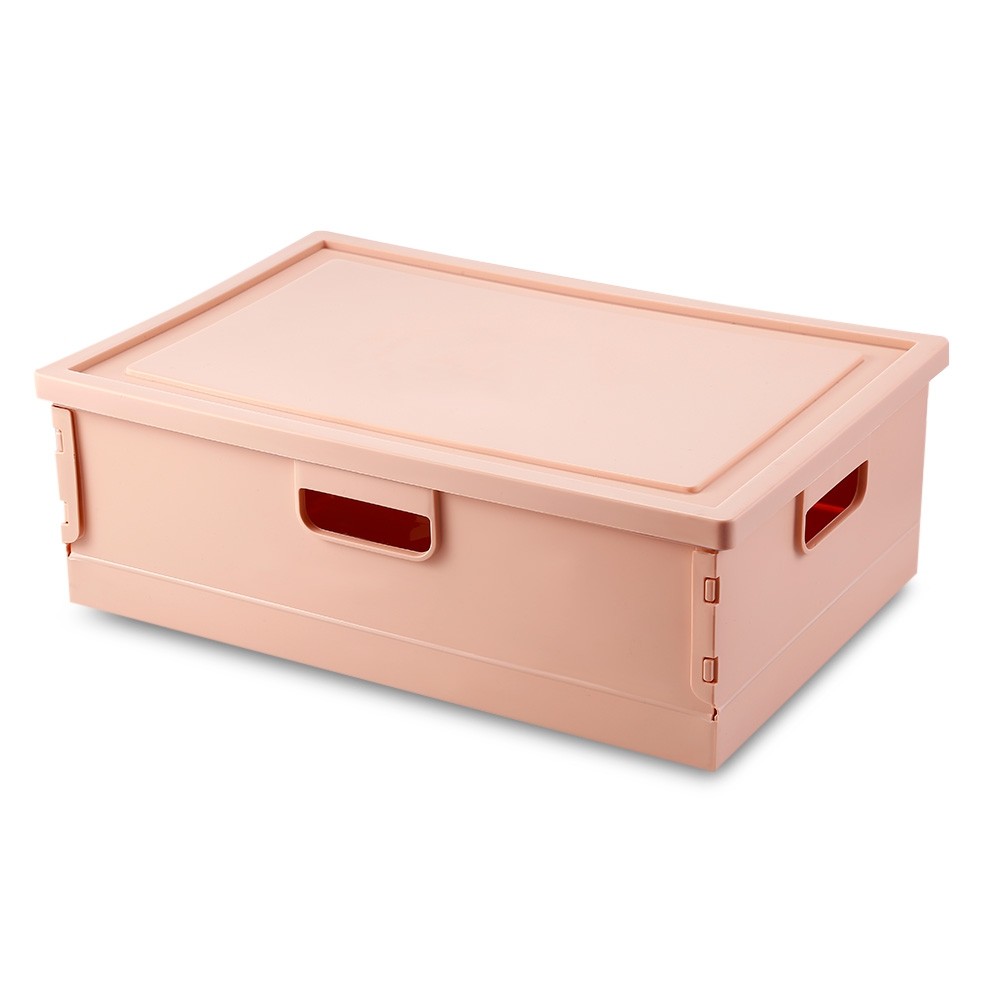 Foldable Plastic Storage Box Portable Underwear Cosmetic Case Car Home Office