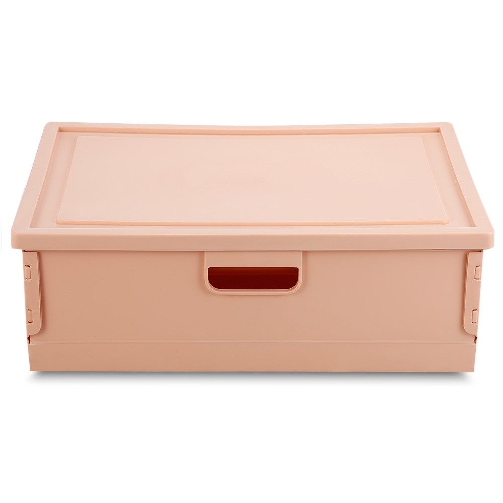 Foldable Plastic Storage Box Portable Underwear Cosmetic Case Car Home Office