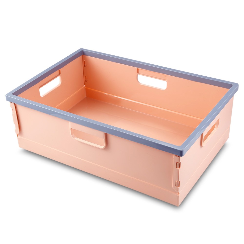 Foldable Plastic Storage Box Portable Underwear Cosmetic Case Car Home Office