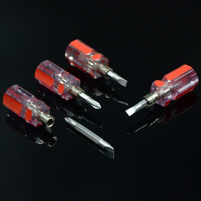 Dual Purpose Slotted / Phillips Screwdriver Expansion Cross / Word Ratchet Manual Hardware Tools