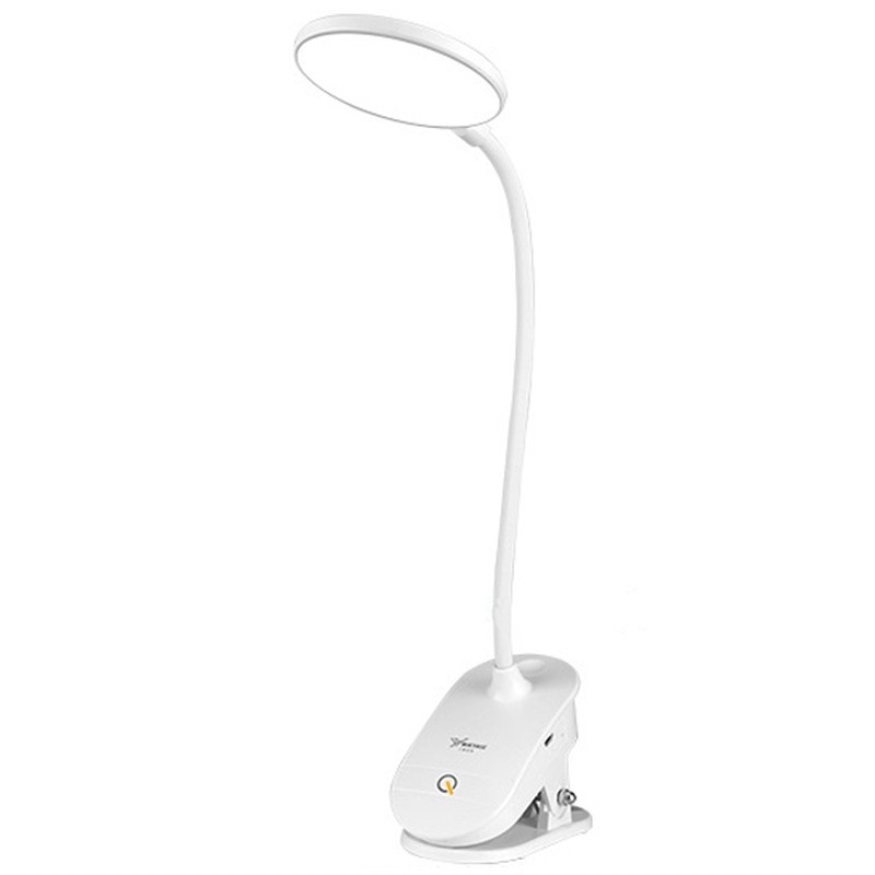 USB Rechargeable Clip LED Table Lamp Dimmable Touch Eye Protection