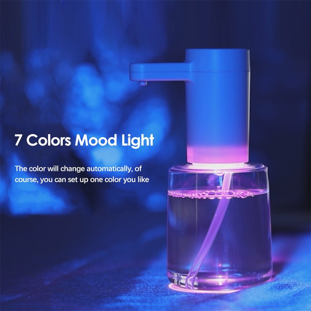T-Colors 450ml Rechargeable Automatic Sensor Soap Dispenser with Colorful Changing Lights