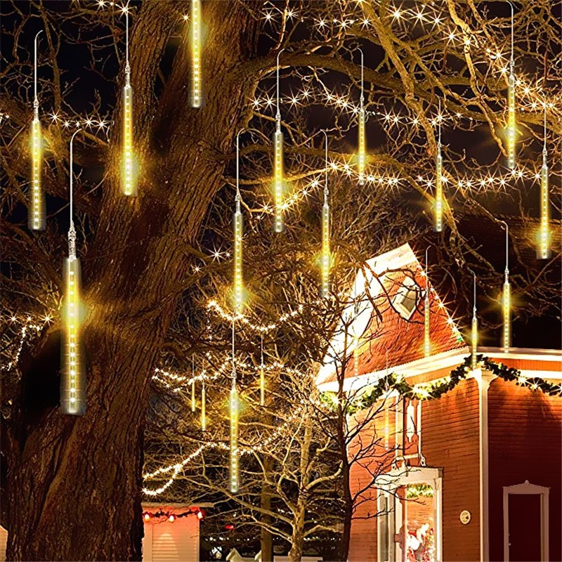 Meteor Shower Rain Lights 30CM 8 Tubes Cascading Lights for Wedding Christmas