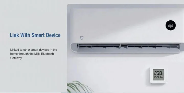 Thermomètre Hygromètre Xiaomi Mijia Bluetooth 4.2 - 2e Génération - Mesure Température Et Humidité - Autonomie 1 An
