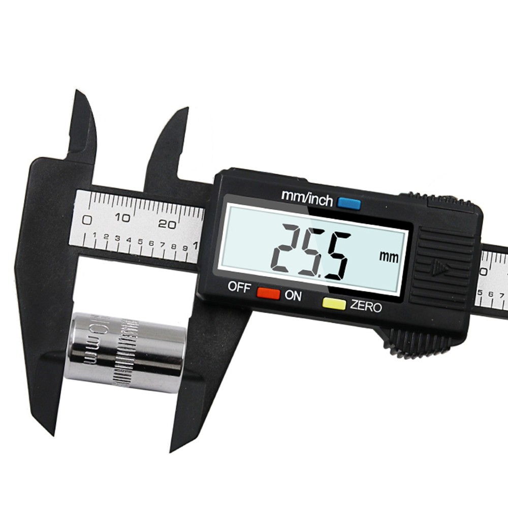 LCD Electronic Carbon Fiber Vernier Caliper Gauge Micrometer Measuring Tool