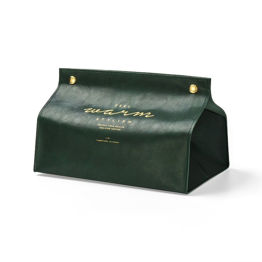 Leather Tissue Box for Napkin Toilet Paper Stylish Organizer for Home Car Office