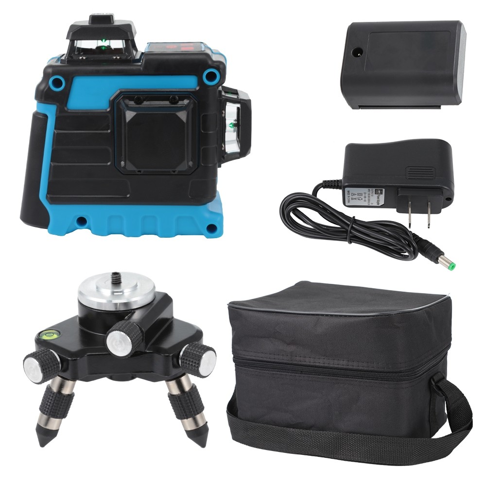 12-line 3D Green Laser Level Self-leveling Horizontal Vertical Cross Lines
