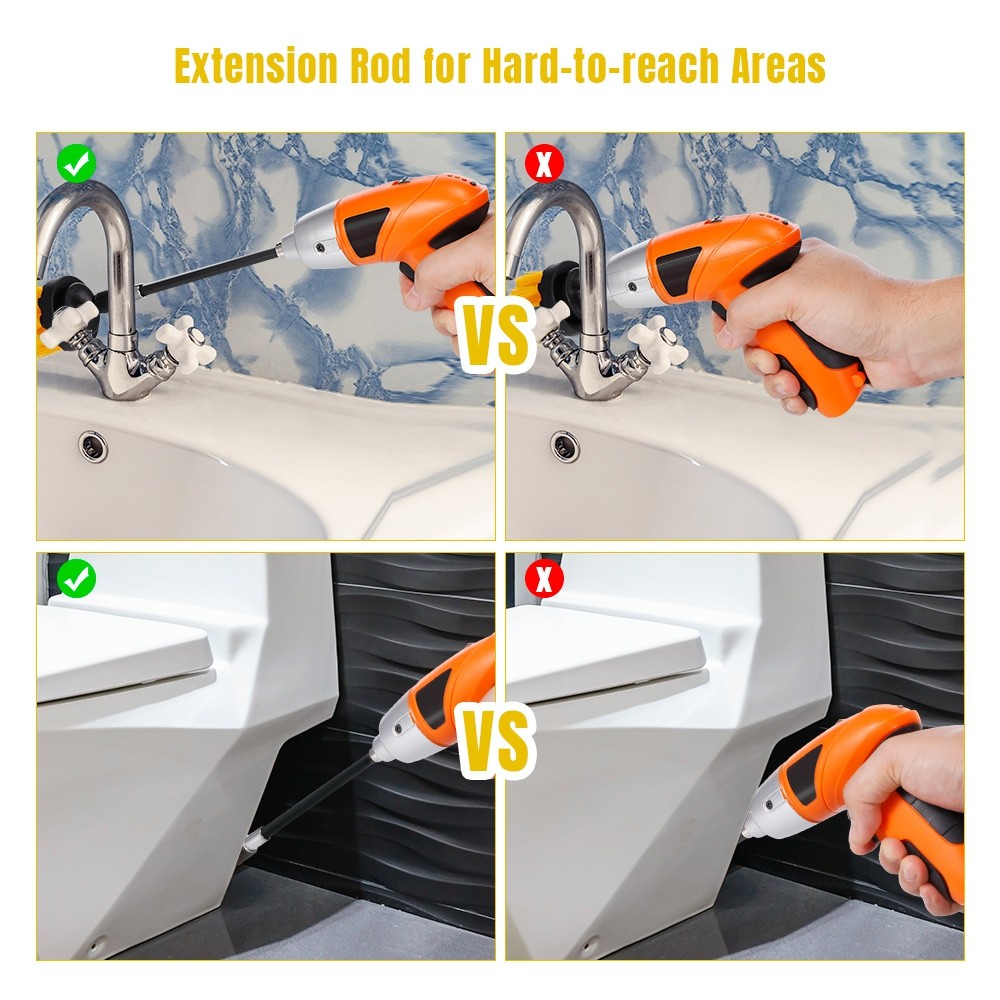 FIMEI 4PCS Drill Brushes Tough Nylon Bristles Multipurpose Cleaning Tools for Sinks / Toilets / Tiles / Car Tires