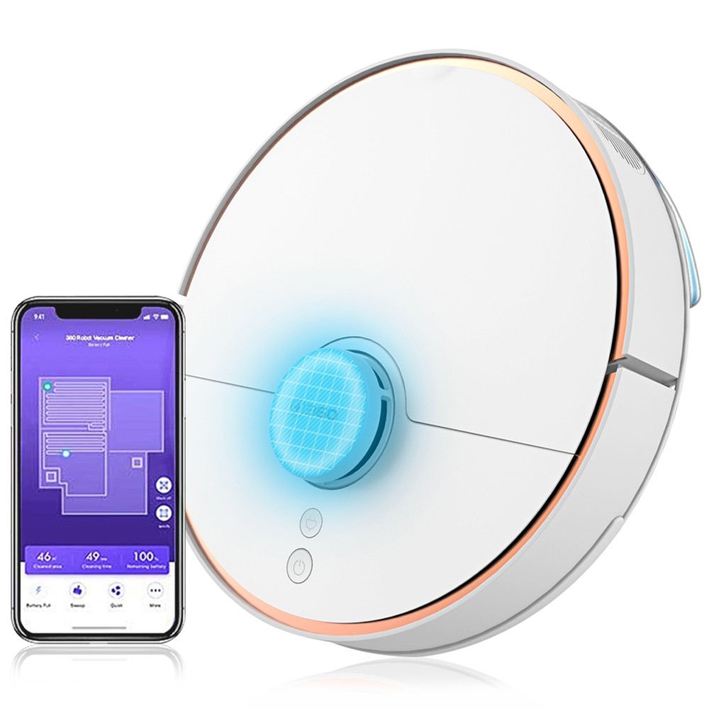 360 S7 Laser Navigation Slam Route Planning 2000Pa Large Suction Ultra-quiet Map Memory Sweeping Floor Mopping Robot International Version