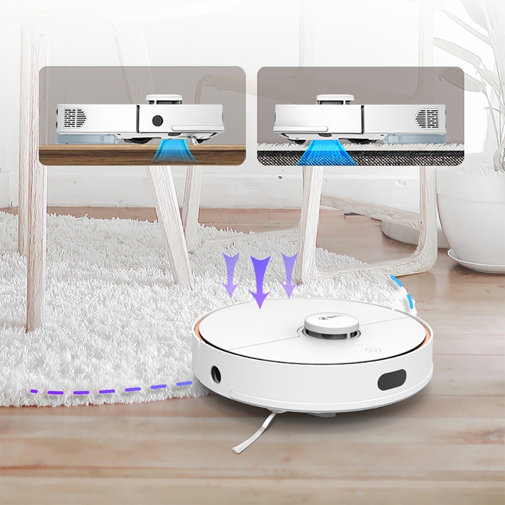 360 S7 Laser Navigation Slam Route Planning 2000Pa Large Suction Ultra-quiet Map Memory Sweeping Floor Mopping Robot International Version