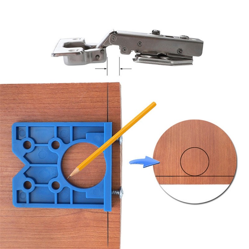 Auxiliary Tools for Punching and Installation of Woodworking Hinges