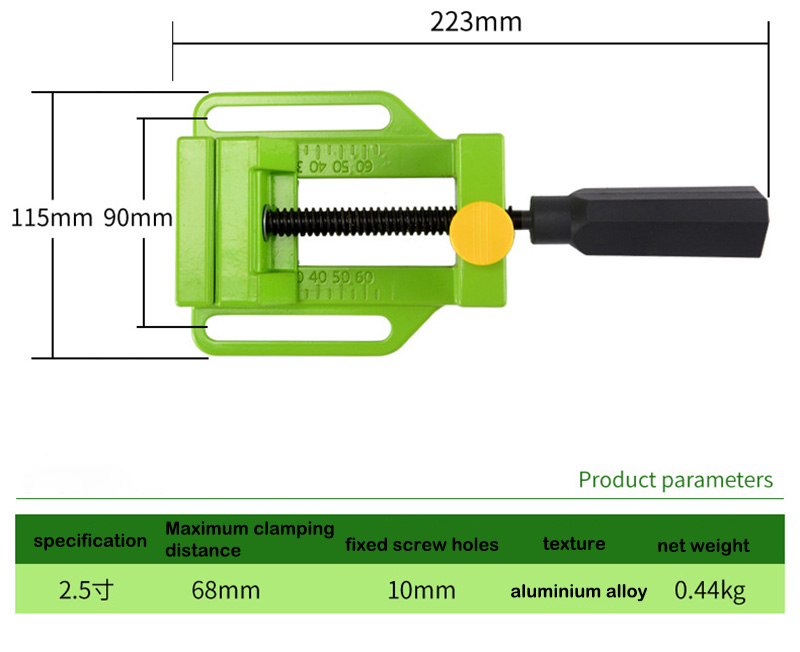 Fast flat vise with single handle 2.5-inch precision flat vise aluminum alloy small flat vise
