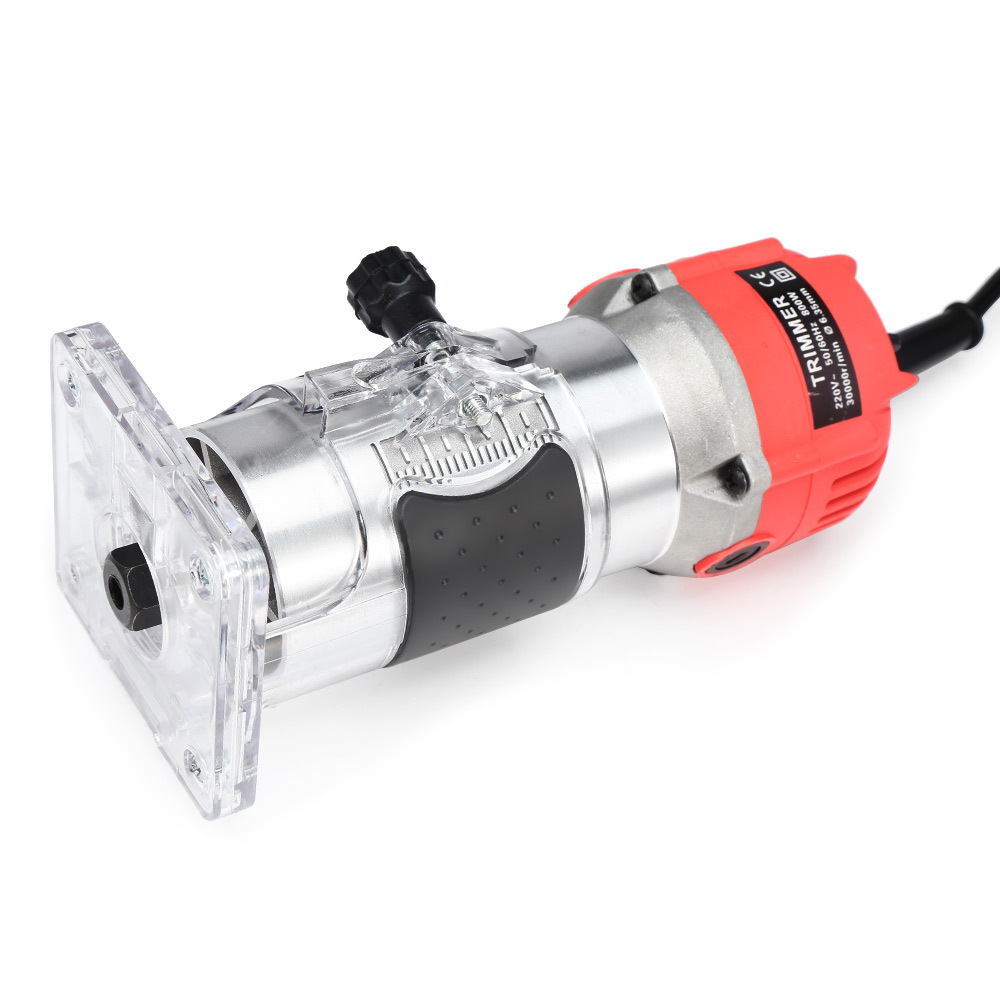 800W 30000rpm Handheld Woodworking Electric Trimmer Wood Milling Engraving Slotting Carving Machine