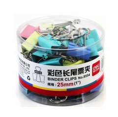 Changsha Office Deli Color long tail clip  CS026 color 25mm
