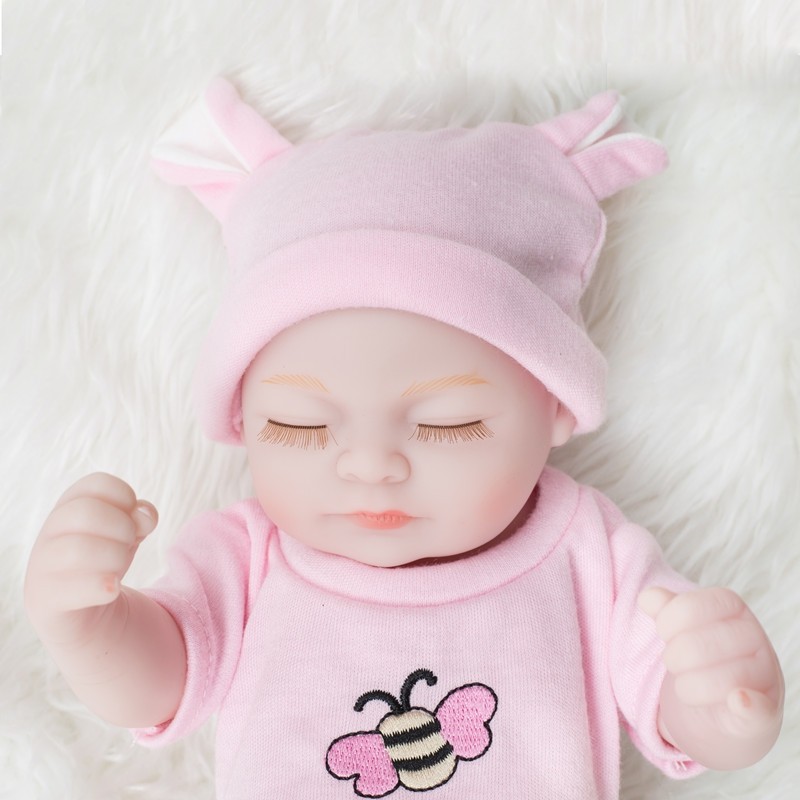 New Styles Mini Pink Suit Reborn Baby Dolls Cute Baby Toys