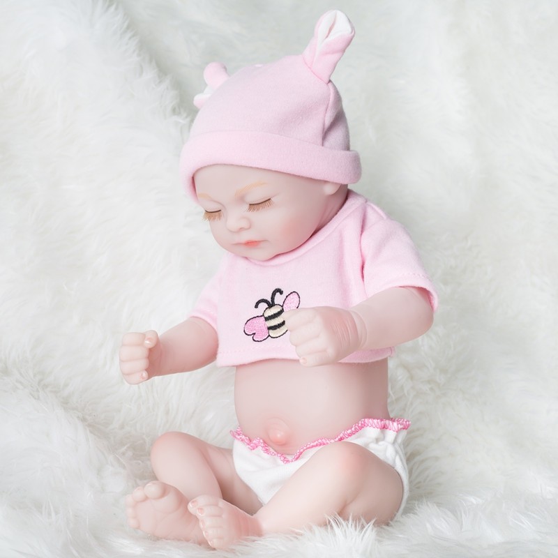 New Styles Mini Pink Suit Reborn Baby Dolls Cute Baby Toys