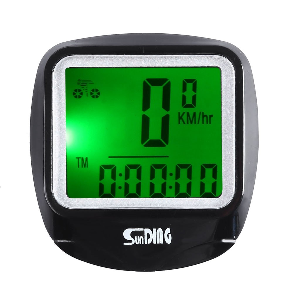 SunDing SD - 568AE Leisure Wired Bicycle Computer Water Resistant Cycling Odometer Speedometer with LCD Backlight