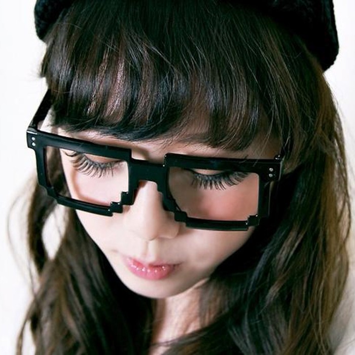 Fashion Mosaic Style Glasses Frame No Lens