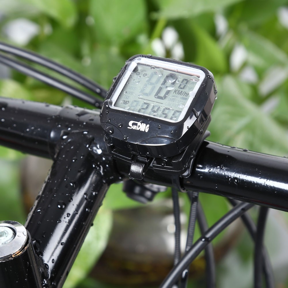 SunDing SD - 568AE Leisure Wired Bicycle Computer Water Resistant Cycling Odometer Speedometer with LCD Backlight
