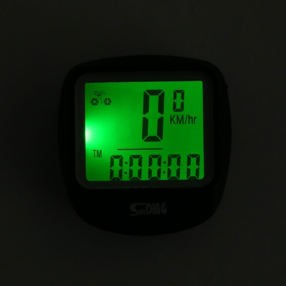 SunDing SD - 568AE Leisure Wired Bicycle Computer Water Resistant Cycling Odometer Speedometer with LCD Backlight