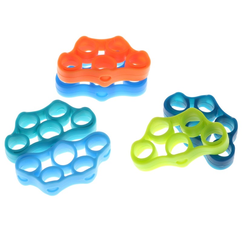 Finger Resistance Bands Hand Gripper Forearm Wrist Training Stretcher 6pcs