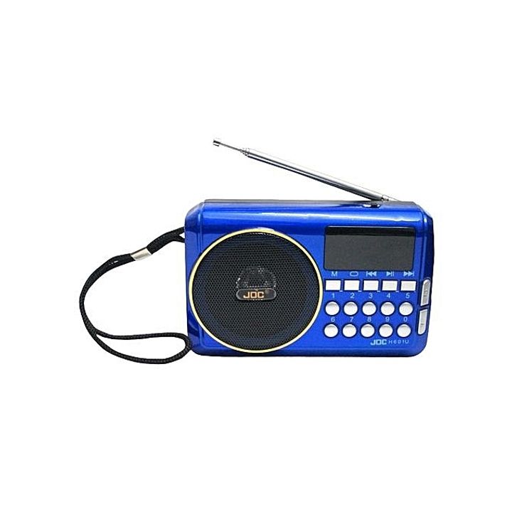 Rechargable Digital Selects Music Player/Fm Radio with usb and memory slot - Blue blue bluee