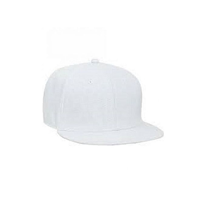 New White Plain Snapback Hat white original