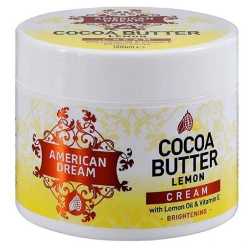 American Dream Cocoa Butter Lemon Brightening Cream-WithLemonOil&amp;VitaminE-500ml