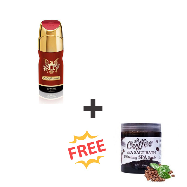 Presidente deodorant plus free sea salt scrub bath